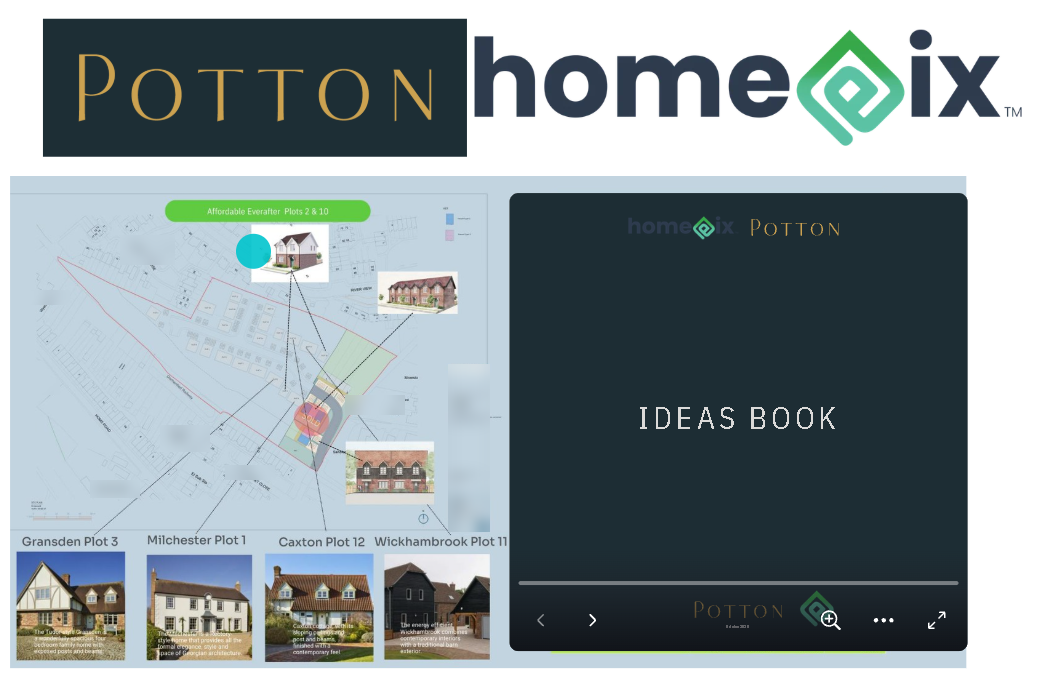 Potton and Home@ix: a typical 25-home scheme with Ideas Book house types